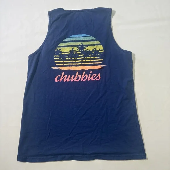 Chubbies Small Blue Tank Top Sleveless - Picture 6 of 7